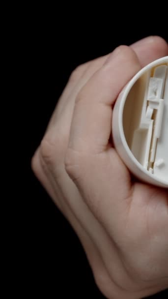 Vertikální Video Dávkovač Nádob Náhražkou Cukru Umělý Sweetener Tablety Padají — Stock video