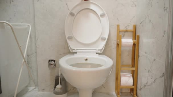 Couvercles Siège Toilette Avec Mécanisme Fermeture Souple Pour Une Fermeture — Video