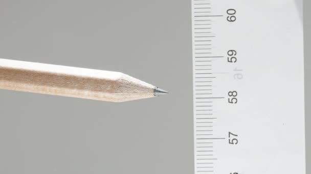 Measure Distance Pencil Ruler Concept Building House — Stock Video