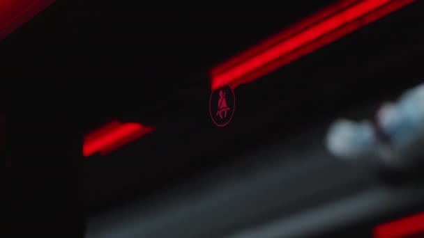 Panneau Indiquant Fixer Les Ceintures Sécurité Dans Transport Autocollant Rouge — Video