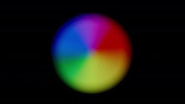 Genişletilmiş Bulanık Gökkuşağı Dönüşü, farklı renk bölümleri ile dairesel bir gradyan gösterir, devam eden yüklemeyi göstermek için genişleme ve büzüşme.