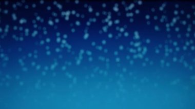 Düşen kar taneleri ile şenlikli arka plan yavaşça uzaklaşıyor, koyu maviden açık maviye kayarak, neşeli bir atmosfer yaratıyor..