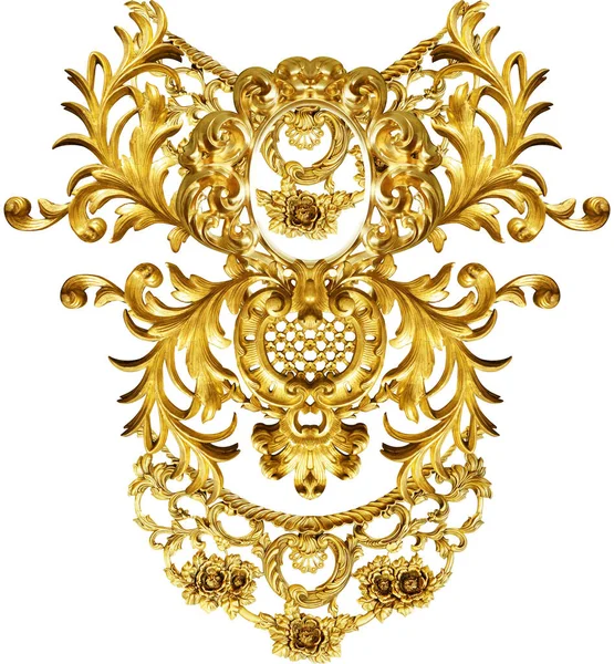 Geometrik Desenli Altın Barok — Stok fotoğraf
