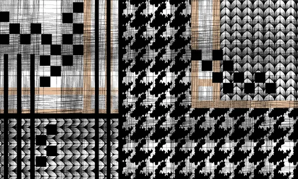 Texture Tissu Tricot Motif Géométrique Backgorund — Photo