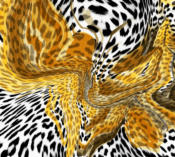 Textura Del Patrón Piel Leopardo Estampado Moda — Foto de Stock