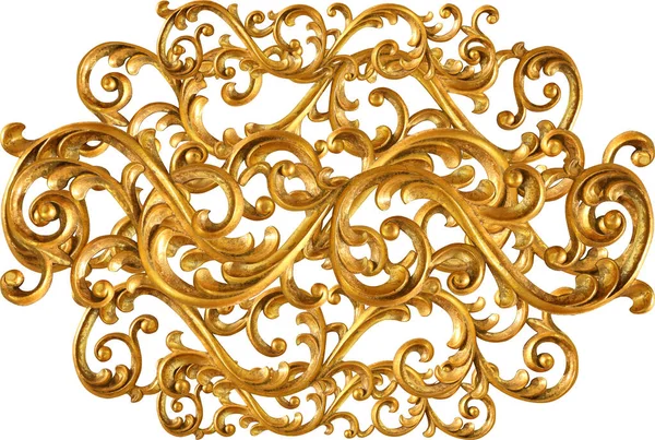 金黄色巴洛克和装饰元素 — 图库照片