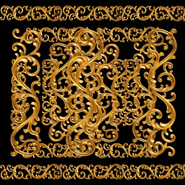 Χρυσό Μπαρόκ Και Διακοσμητικά Στοιχεία — Φωτογραφία Αρχείου