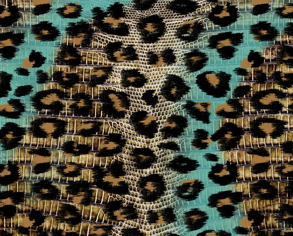 Textura Leopardí Kůže Módní Potisk Stock Fotografie