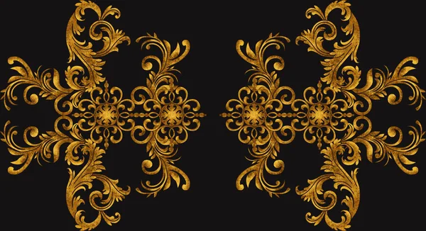 Golden Baroque Ornament Elements — Stock Photo, Image