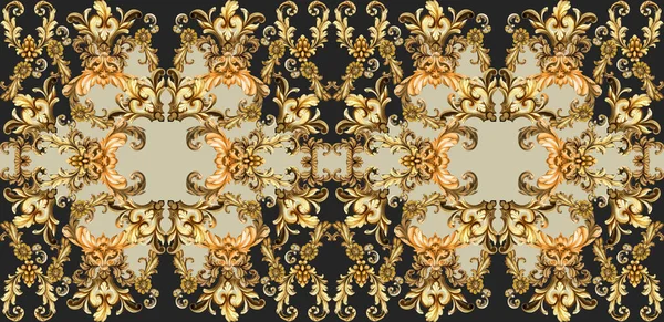 Barroco Dourado Elemento Ornamento — Fotografia de Stock