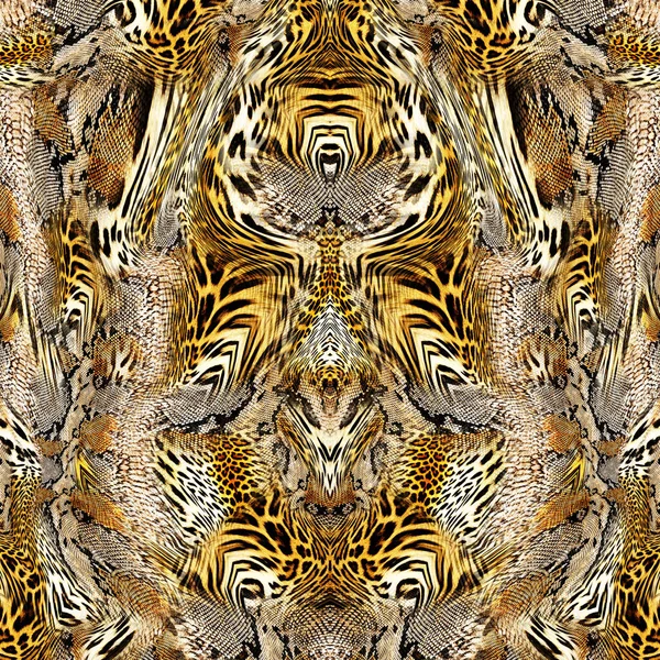 Леопардовая Кожа Смесь Змея Узор Текстуры Модный Принт — стоковое фото