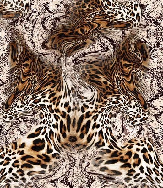 Tigre Piel Leopardo Fondo — Foto de Stock