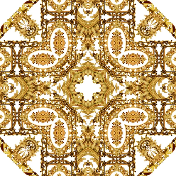 Goldener Barock Mit Geometrischem Muster — Stockfoto