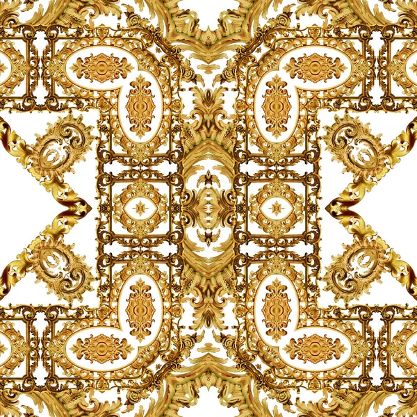 Золотий Бароко Геометричним Візерунком — стокове фото