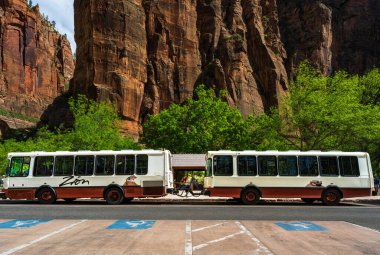 Zion Ulusal Parkı, Utah, ABD. 05 / 13 / 2023: Zion Ulusal Parkı, Utah, ABD.