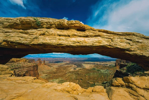 Famous Mesa Arch Canyonlands National Park Γιούτα Ηνωμένες Πολιτείες — Φωτογραφία Αρχείου