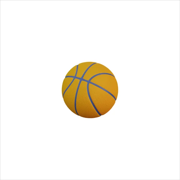 Basketbol Render Deri Top Beyaz Arka Planda Izole Edilmiş — Stok fotoğraf
