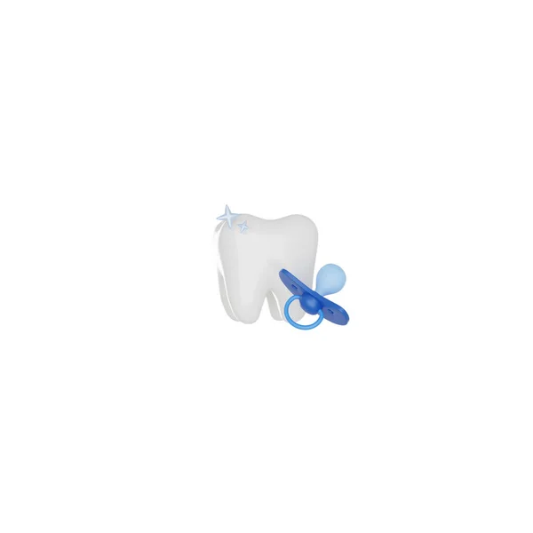 Листяні Зуби Або Первинні Зуби Іконка Візуалізації Ізольований Білий Фон — стокове фото