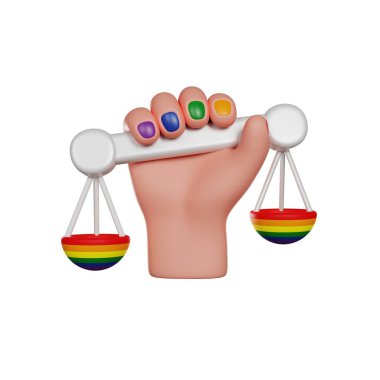 El ele tutuşmalar, Gurur Ayı, İnsan Hakları, Sosyal Adalet, 3D canlandırma simgesi