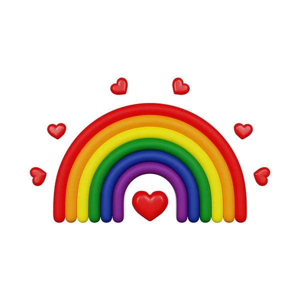LGBT Rainbow, Pride Month, 3D render icon