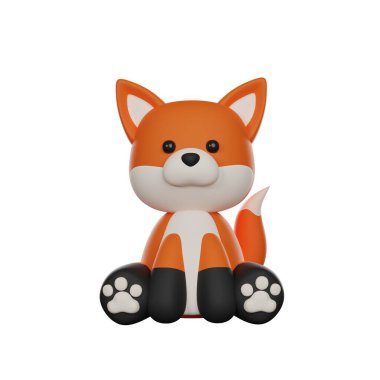 Şirin 3D Karakter Kızıl Tilki Oyuncak