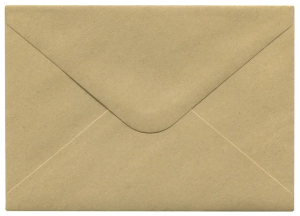 Enveloppe Enveloppe Papier Artisanal Sur Fond Blanc Isolé — Photo