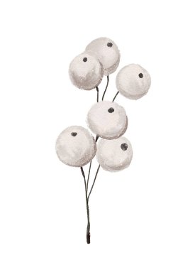 Noel 'de suluboya el, böğürtlenli bir bitkinin dalını resmetmiş.