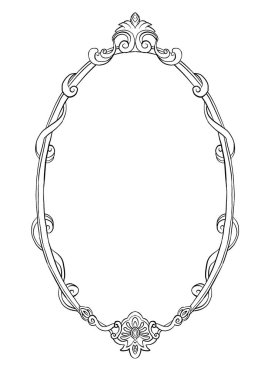 Dekorasyon için çerçeve vektör çizimi