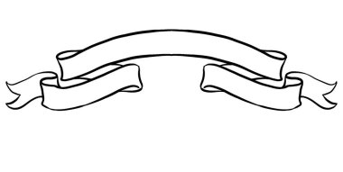 izole edilmiş afiş ögesinin kurdele vektör illüstrasyonu