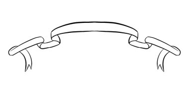 Bir kurdelenin vektör illüstrasyonu 