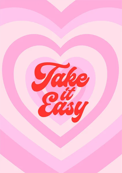 Take Easy Valentine Day Love Valentines Holiday Birthday Party Sale — Stock Fotó