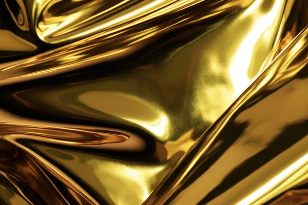 Золотой Жидкий Абстрактный Фон — стоковое фото