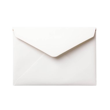 Beyaz arkaplanda izole edilmiş zarf