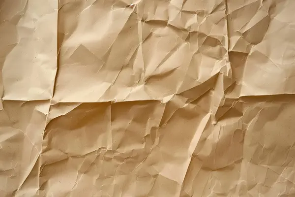 Kahverengi Buruşmuş Kağıt Dokusu — Stok fotoğraf
