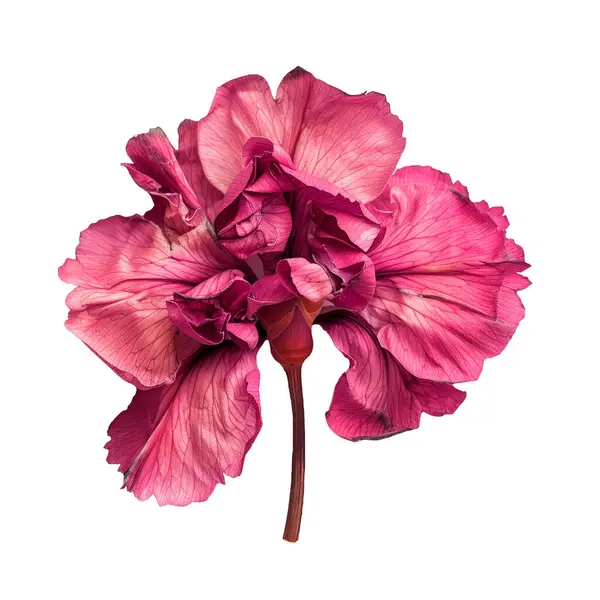 Dried Pink Carnation Close White Stock Photo