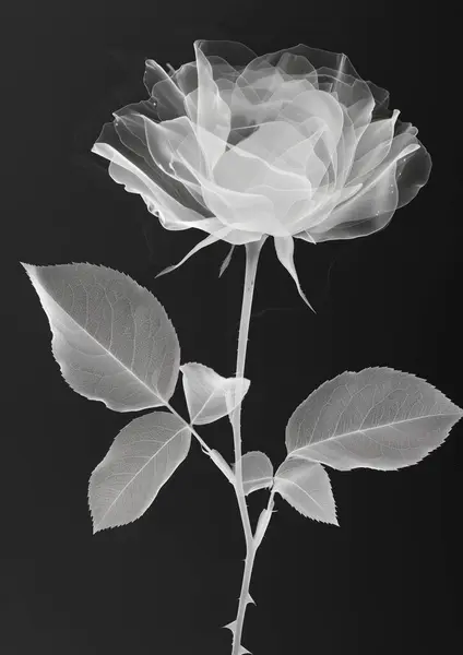 Blume Röntgenbild Konzept Hintergrundansicht Stockbild