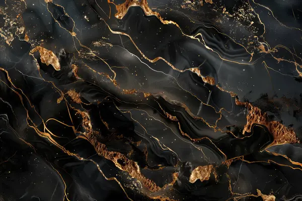 soyut renkli siyah mermer desenli altın lekeli arka plan