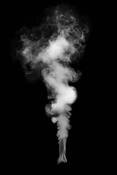 Siyah izole edilmiş arkaplanda sis etkisi.