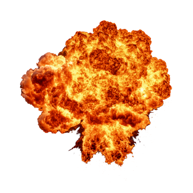 Beyaz arka planda dramatik yangın alevi 