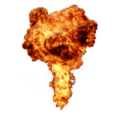 Beyaz arka planda dramatik yangın alevi 