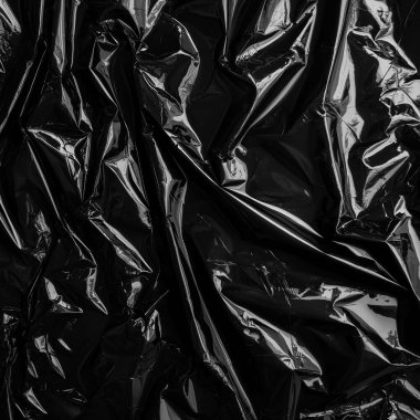 Siyah arkaplanda plastik fermuar paketi