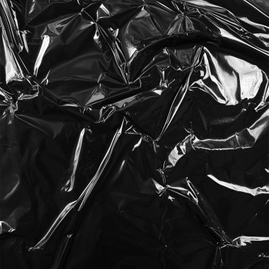Siyah arkaplanda plastik fermuar paketi
