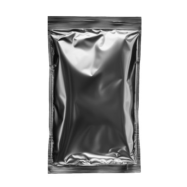 Şeffaf arkaplanda plastik paket