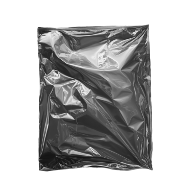 Şeffaf arkaplanda plastik paket