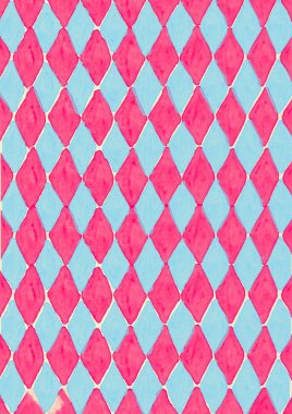 Rhombus pink and blue pattern background