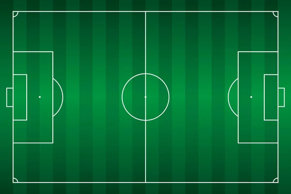 Pole Piłki Nożnej Widziane Góry Liniami Regulacyjnymi Ilustracja Wektora — Wektor stockowy