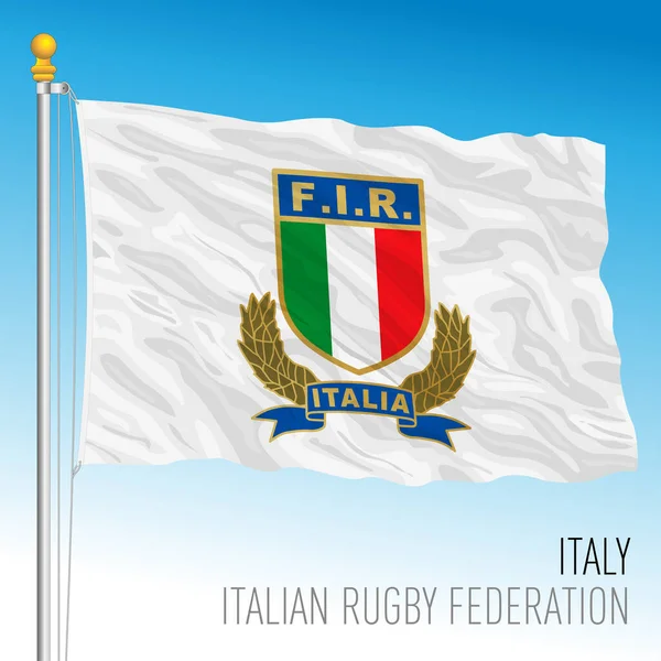 France Septembre 2023 Coupe Monde Rugby Drapeau Fédération Italienne Rugby — Image vectorielle