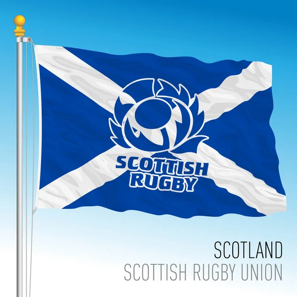 Francja Wrzesień 2023 Mistrzostwa Świata Rugby Flaga Rugby Federation Scotland — Wektor stockowy