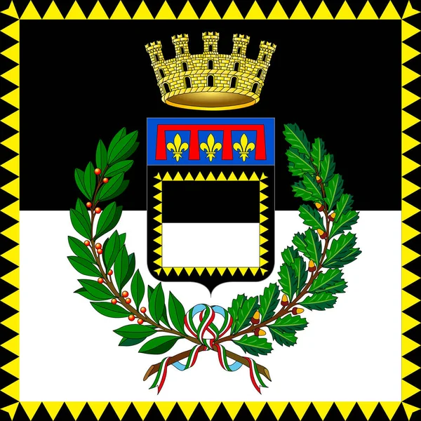 Cesena Ciudad Italiana Escudo Armas Bandera Emilia Romaña Italia Vector — Archivo Imágenes Vectoriales
