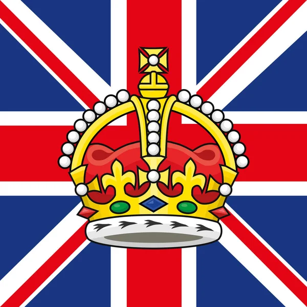 Charles Iii Third Symbol British Flag United Kingdom Vector Illustration — Stock Vector